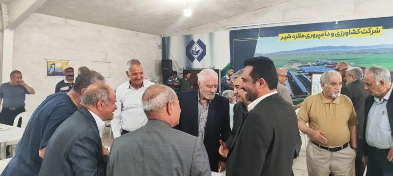 دیدار مدیرعامل پیشین و بازنشستگان شرکت کشاورزی و دامپروری ملاردشیر با میثم امیرحسینی