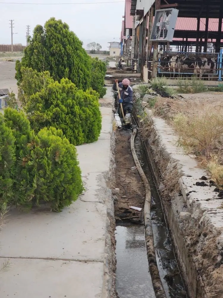 عملیات لایروبی کانال‌ های فاضلاب شرکت ملاردشیر به‌ منظور حفظ بهداشت محیط و ارتقای بهره‌ وری شبکه جمع‌ آوری فاضلاب