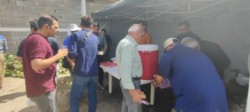 برپایی ایستگاه صلواتی با مشارکت داوطلبانه کارکنان در ملاردشیر به مناسبت ایام سوگواری حضرت سیدالشهدا (ع)