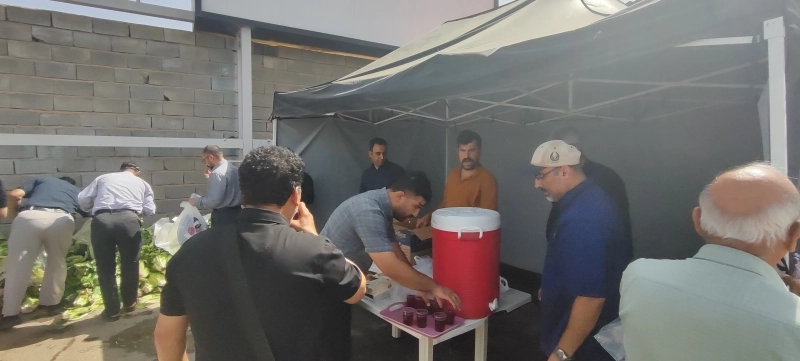 برپایی ایستگاه صلواتی با مشارکت داوطلبانه کارکنان در ملاردشیر به مناسبت ایام سوگواری حضرت سیدالشهدا (ع)