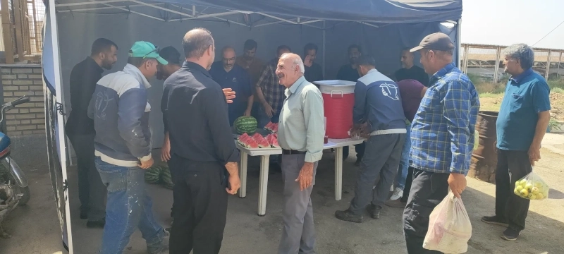 برپایی ایستگاه صلواتی در ملاردشیر با مشارکت معنوی و داوطلبانه کارکنان ملاردشیر در دهه اول محرم