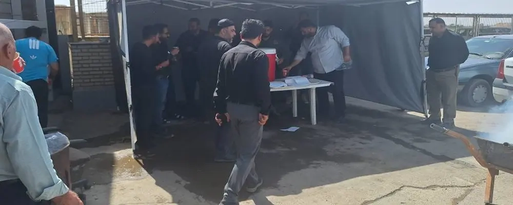 برپایی ایستگاه صلواتی در شب دوازدهم محرم توسط پرسنل واحد حراست شرکت ملاردشیر