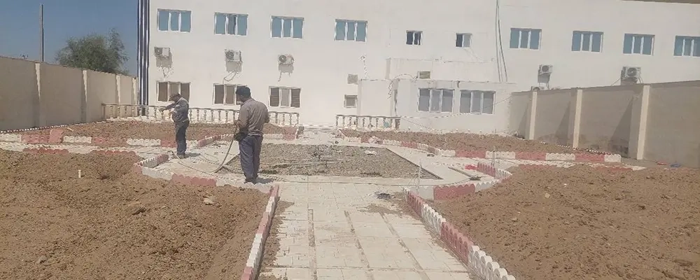عملیات لوله‌ گذاری و سیم‌ کشی محل احداث سالن جلسات باز اداری در شرکت ملاردشیر