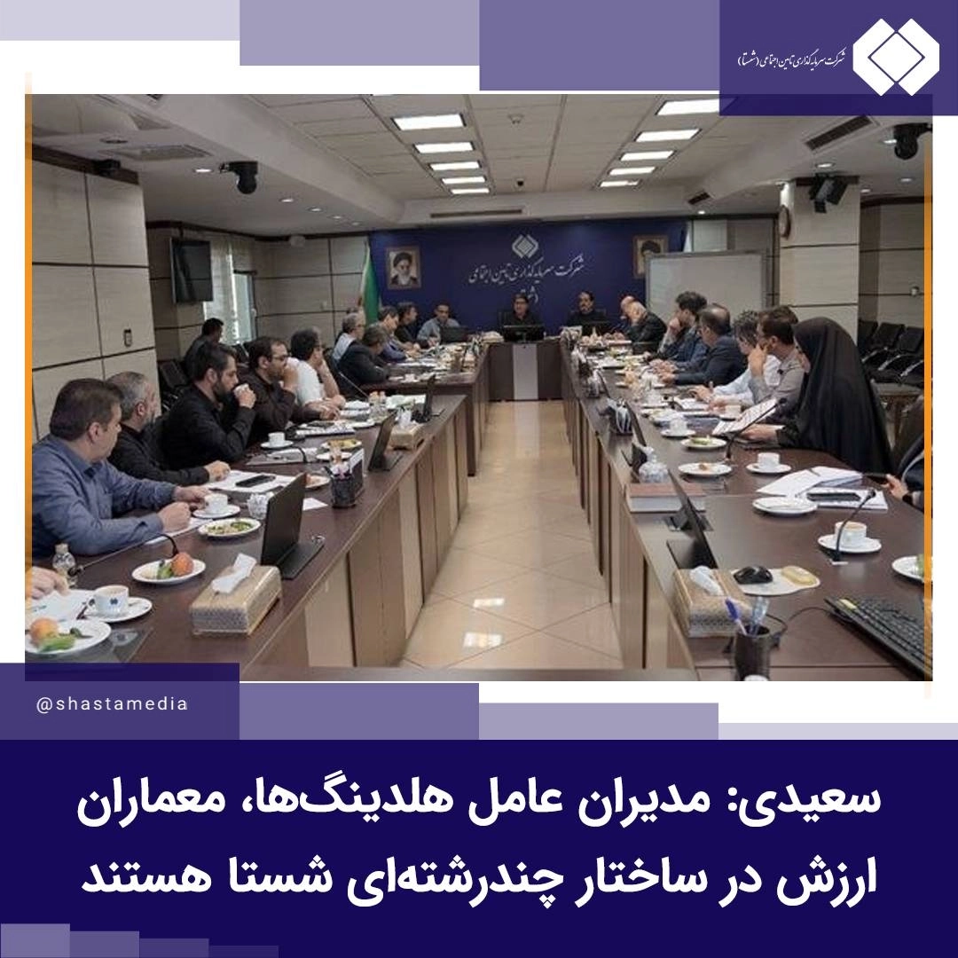 سعیدی: مدیران عامل هلدینگها، معماران ارزش در ساختار چندرشتهای شستا هستند
